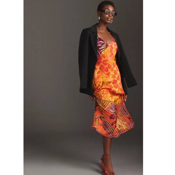 NWT ANTHROPOLOGIE FARM RIO X ANTHROPOLOGIE PRINTED SLIP DRESS - Picture 3 of 3